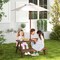 Outdoor Wooden Kids Table and Bench Set with Removable Shade Umbrella Ideal for Garden and Playroom